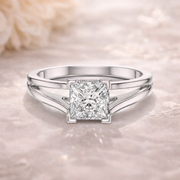 1.04 CT Princess Cut Lab Grown Diamond Solitaire Engagement Ring – IGI Certified Liana Jewels