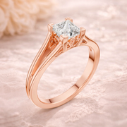 1.04 CT Princess Cut Lab Grown Diamond Solitaire Engagement Ring – IGI Certified Liana Jewels