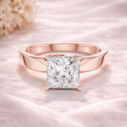 1.50 CT Princess Cut Lab Grown Diamond Solitaire Engagement Ring in Solid Gold 14K/18K – IGI Certified Liana Jewels