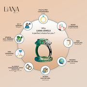 Liana Floral Crossover Lab-Grown Diamond Ring – 0.34CT TW  Solid 14K / 18K Gold Liana Jewels