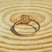 Oval Lab Grown Diamond Halo Ring – 14K Rose Gold Minimalist Daily Wear Fine Jewelry Anniversary Gifts Proposal Ring