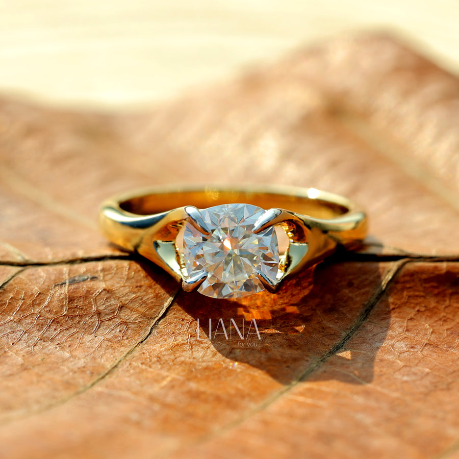 Cushion Cut Lab-Grown Diamond Solitaire Engagement Ring 1.40 CTW IGI Certified Genuine Diamond  Wedding Ring Anniversary Ring Proposal Ring