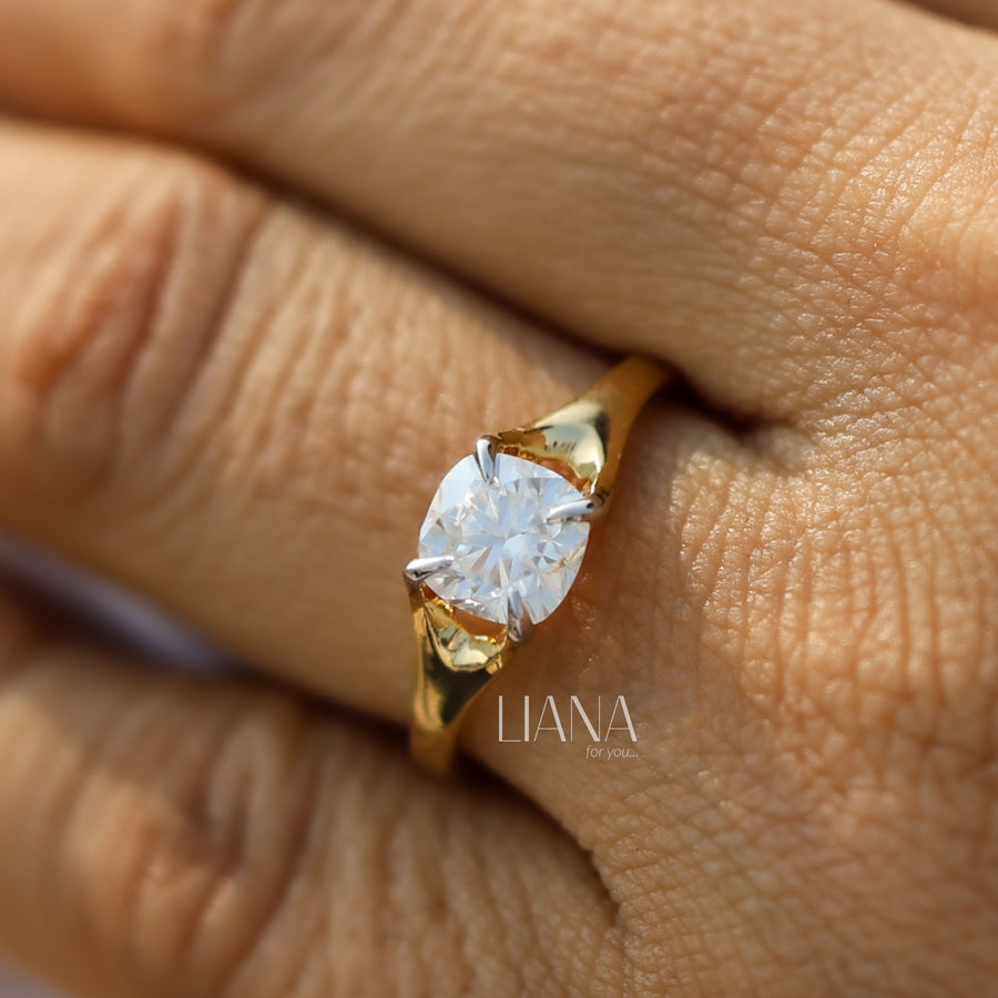 Cushion Cut Lab-Grown Diamond Solitaire Engagement Ring 1.40 CTW IGI Certified Genuine Diamond  Wedding Ring Anniversary Ring Proposal Ring