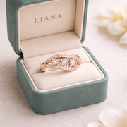 Round Lab Grown Diamond Crossover Ring – 0.52 CT Liana Jewels