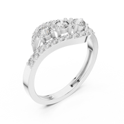 Round Lab Grown Diamond Crossover Ring – 0.52 CT Liana Jewels