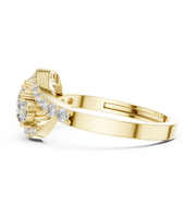 Round Lab Grown Diamond Crossover Ring – 0.52 CT Liana Jewels