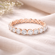 Round Lab Grown Diamond Eternity Band Ring 1.28CT | Wedding Ring Gift Liana Jewels