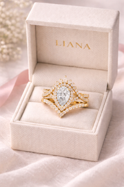 Women's Wedding Gift Pear Cut Lab Grown Diamond Halo Ring – 2.12 CT |  IGI Certified Liana Jewels