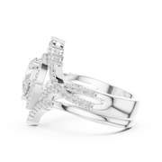 Women's Wedding Gift Pear Cut Lab Grown Diamond Halo Ring – 2.12 CT |  IGI Certified Liana Jewels