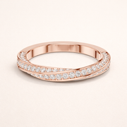 Minimal Lab-Grown Diamond Pavé Band Ring in Solid Gold – IGI Certified, 0.72 CT TW