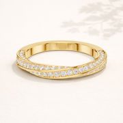 Minimal Lab-Grown Diamond Pavé Band Ring in Solid Gold – IGI Certified, 0.72 CT TW