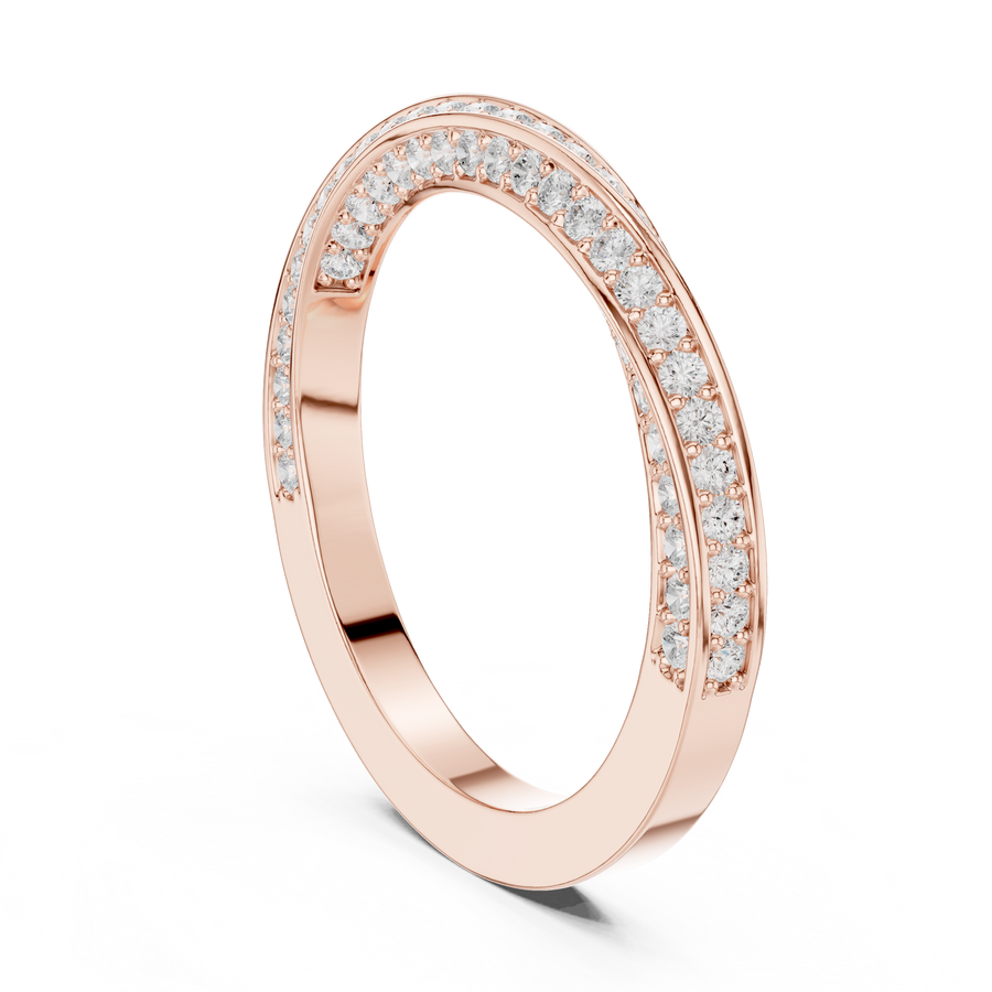 Minimal Lab-Grown Diamond Pavé Band Ring in Solid Gold – IGI Certified, 0.72 CT TW