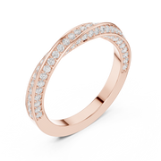 Minimal Lab-Grown Diamond Pavé Band Ring in Solid Gold – IGI Certified, 0.72 CT TW