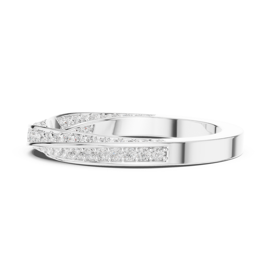 Minimal Lab-Grown Diamond Pavé Band Ring in Solid Gold – IGI Certified, 0.72 CT TW