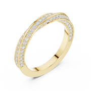 Minimal Lab-Grown Diamond Pavé Band Ring in Solid Gold – IGI Certified, 0.72 CT TW