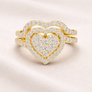 Heart-Shaped Lab-Grown Diamond Halo Ring in Solid Gold – IGI Certified, 0.94 CT TW