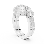 Heart-Shaped Lab-Grown Diamond Halo Ring in Solid Gold – IGI Certified, 0.94 CT TW