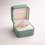 1.99 CT Oval Lab Grown Diamond Ring with Pear & Round Side Stones | Engagement Ring Liana Jewels
