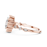 Round Lab Grown Diamond Floral Engagement Ring – 1.04 CT | IGI Certified Liana Jewels