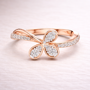 Round Lab Grown Diamond Crossover Ring – 0.35 CT | IGI Certified Liana Jewels