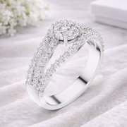 0.77 CT | IGI Certified Round Lab Grown Diamond Engagement Crossover Ring Liana Jewels