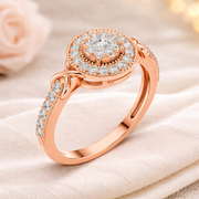 0.52 CT | IGI Certified Round Lab Grown Diamond Halo Engagement Ring Liana Jewels