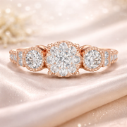 0.58 CT Round Lab Grown Diamond Engagement Ring in 14K/18K Gold – IGI Certified Liana Jewels