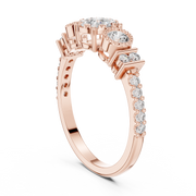 0.58 CT Round Lab Grown Diamond Engagement Ring in 14K/18K Gold – IGI Certified Liana Jewels