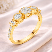 0.58 CT Round Lab Grown Diamond Engagement Ring in 14K/18K Gold – IGI Certified Liana Jewels