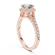 Cushion Cut Lab Grown Diamond Halo Engagement Ring 1.38 CT IGI Certified | 14K / 18K Solid Gold Liana Jewels