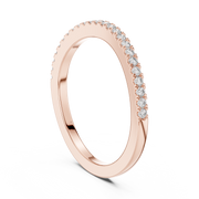 Round Lab Grown Diamond Half Eternity Band in 14K/18K Rose Gold – 0.22 CT Liana Jewels