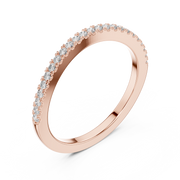 Round Lab Grown Diamond Half Eternity Band in 14K/18K Rose Gold – 0.22 CT Liana Jewels