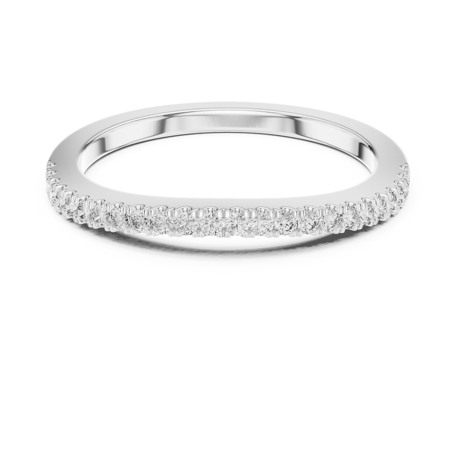 Round Lab Grown Diamond Half Eternity Band in 14K/18K Rose Gold – 0.22 CT Liana Jewels