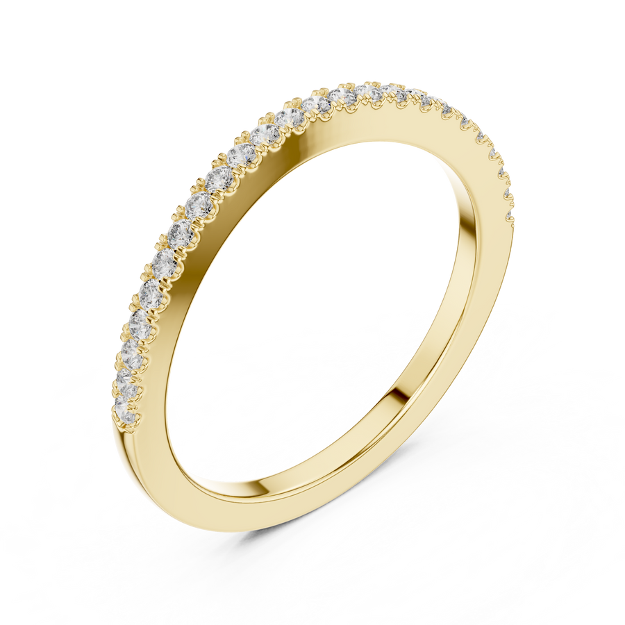 Round Lab Grown Diamond Half Eternity Band in 14K/18K Rose Gold – 0.22 CT Liana Jewels
