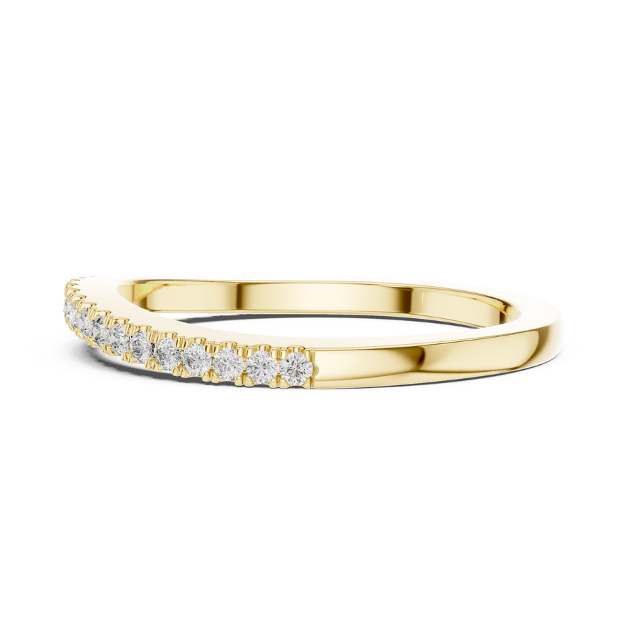 Round Lab Grown Diamond Half Eternity Band in 14K/18K Rose Gold – 0.22 CT Liana Jewels