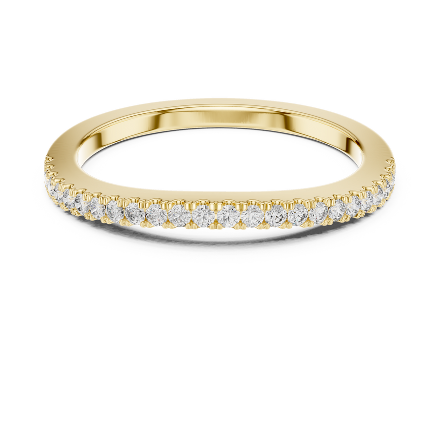 Round Lab Grown Diamond Half Eternity Band in 14K/18K Rose Gold – 0.22 CT Liana Jewels