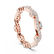 Marquise & Round Lab Grown Diamond Eternity Ring | 0.76 CT | 14K / 18K Solid Gold Liana Jewels