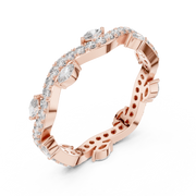 Marquise & Round Lab Grown Diamond Eternity Ring | 0.76 CT | 14K / 18K Solid Gold Liana Jewels