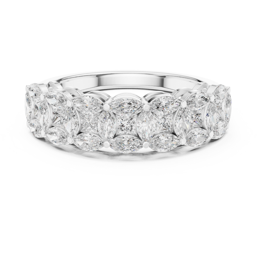 IGI Certified Lab Grown Diamond Engagement Ring with Princess & Marquise Diamonds | 1.40 CT| Solid 14K/18K Gold Liana Jewels