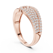 IGI Certified Lab Grown Diamond Pavé Crossover Ring | 0.63 CT | 14K / 18K Gold Liana Jewels