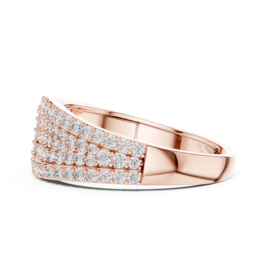 IGI Certified Lab Grown Diamond Pavé Crossover Ring | 0.63 CT | 14K / 18K Gold Liana Jewels