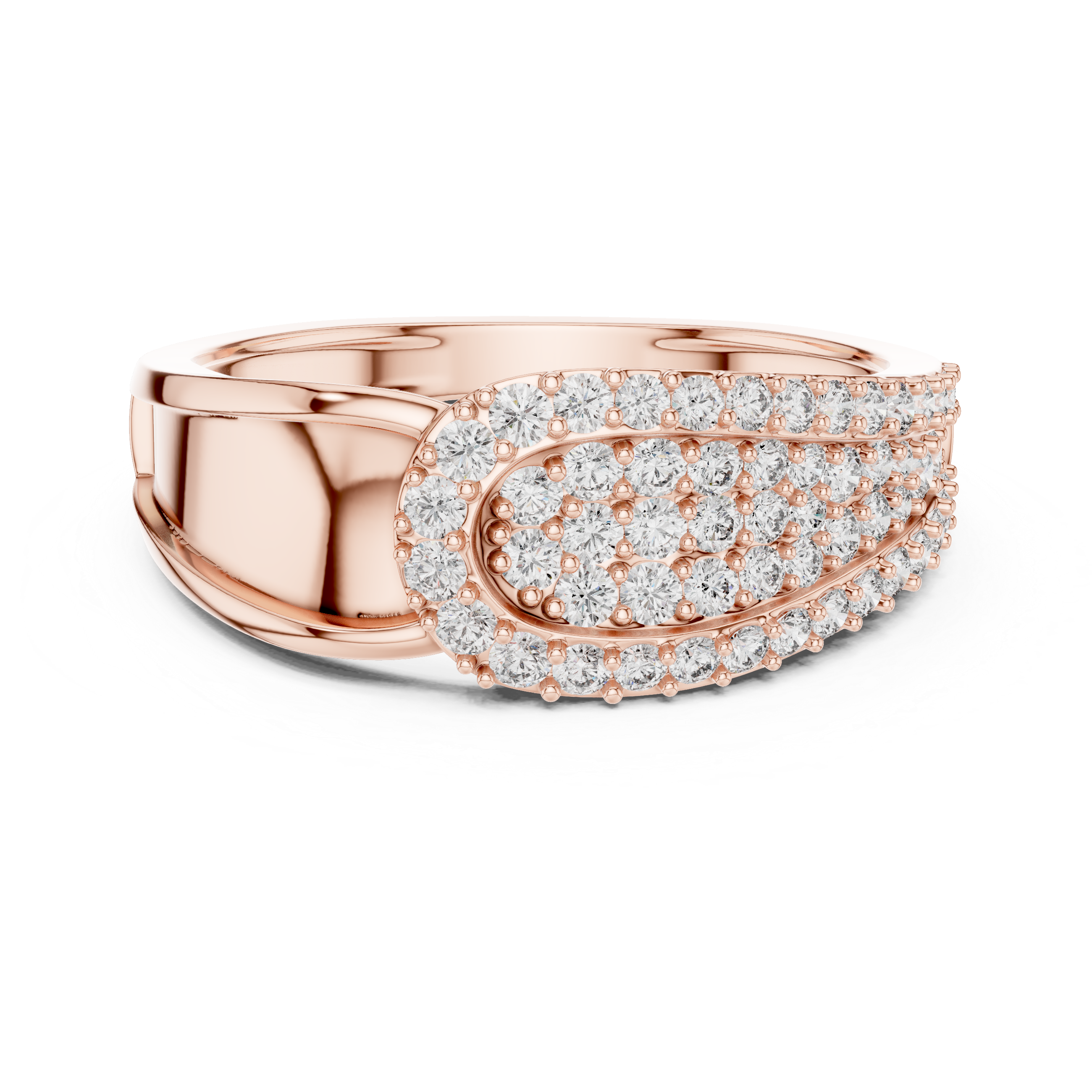 IGI Certified Lab Grown Diamond Pavé Crossover Ring | 0.63 CT | 14K / 18K Gold Liana Jewels