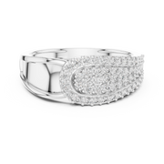 IGI Certified Lab Grown Diamond Pavé Crossover Ring | 0.63 CT | 14K / 18K Gold Liana Jewels