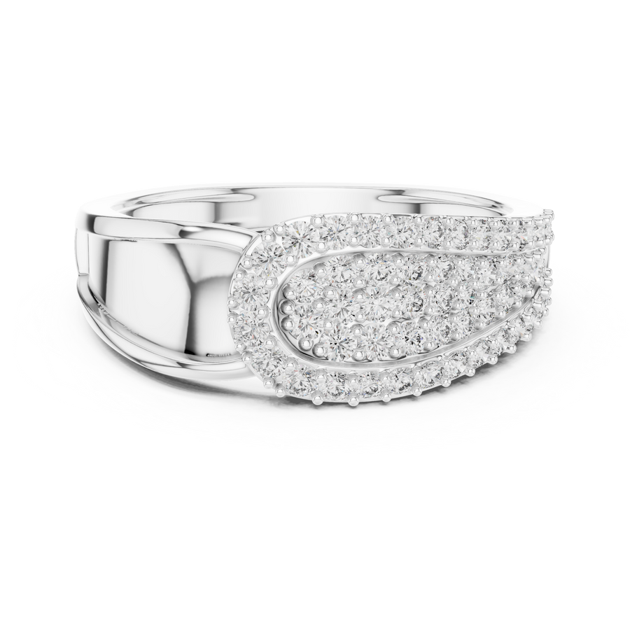 IGI Certified Lab Grown Diamond Pavé Crossover Ring | 0.63 CT | 14K / 18K Gold Liana Jewels