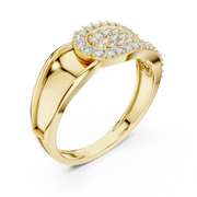 IGI Certified Lab Grown Diamond Pavé Crossover Ring | 0.63 CT | 14K / 18K Gold Liana Jewels