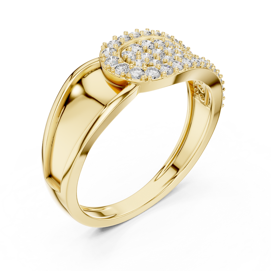 IGI Certified Lab Grown Diamond Pavé Crossover Ring | 0.63 CT | 14K / 18K Gold Liana Jewels