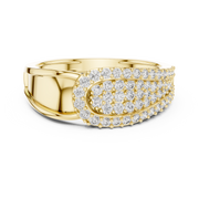 IGI Certified Lab Grown Diamond Pavé Crossover Ring | 0.63 CT | 14K / 18K Gold Liana Jewels