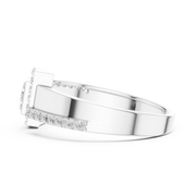 Geometric Pavé Lab Grown Diamond Ring | 0.34 CT | Solid Gold Liana Jewels