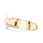 Geometric Pavé Lab Grown Diamond Ring | 0.34 CT | Solid Gold Liana Jewels