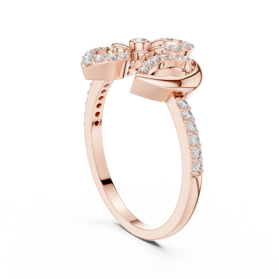 Liana Floral Crossover Lab-Grown Diamond Ring – 0.26 CT Liana Jewels